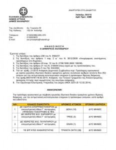 Ανακοίνωση για προσλήψεις στην Καθαριότητα Χαλανδρίου (1)