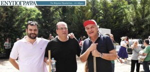 Ο Ν. Ανανιάδης, ο Σ. Ρούσσος και ο Γ. Σταθόπουλος.