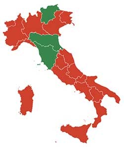 Ο εκλογικός χάρτης της Ιταλίας μετά το δημοψήφισμα