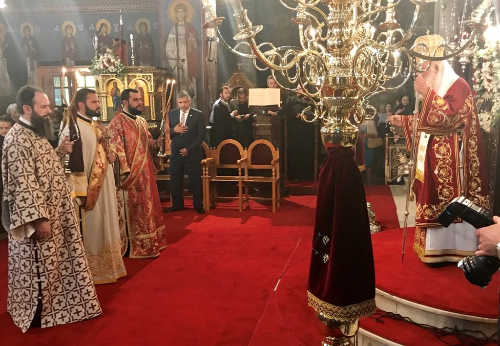 Στη Θεία Λειτουργία στον Ι.Ν. Αγίου Δημητρίου Αμπελοκήπων ο Γ. Πατούλης