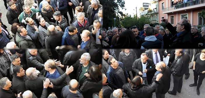 Ένταση έξω από την αίθουσα του Δ.Σ. Χαλανδρίου – «Φασίστα» αποκάλεσαν τον δήμαρχο κάτοικοι από το Πάτημα – VIDEO