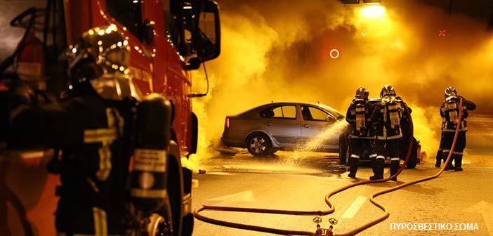 Φωτιά σε εν κινήσει αυτοκίνητο στη Λ. Κηφισιάς στο Μαρούσι