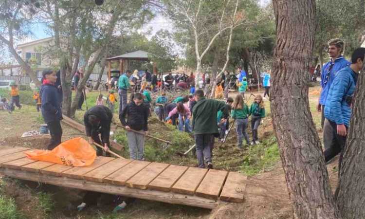 Δενδροφύτευση και ανάπλαση στη Λέσχη του 1ου Συστήματος Δασοπροσκόπων Πεντέλης