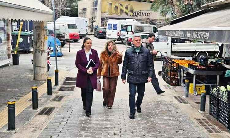 Τα έργα που βρίσκονται σε εξέλιξη στη Νέα Ιωνία επισκέφθηκε η αντιπεριφερειάρχης Μ. Βάρσου