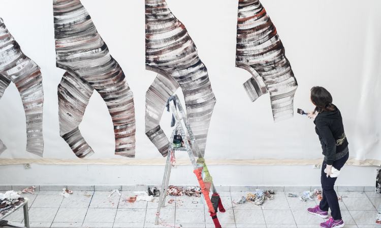 Έκθεση σύγχρονης τέχνης στο κτήριο Νόμπελ στο Χαλάνδρι