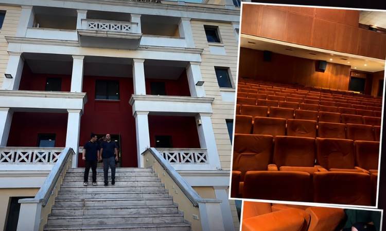 Εργασίες καθαρισμού και απολύμανσης στο Δημοτικό Θέατρο Πεύκης