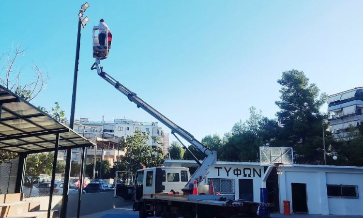 Νέος φωτισμός για τους αθλητικούς χώρους του Δήμου Ηρακλείου Αττικής