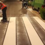 Εργασίες διαγράμμισης διαβάσεων πεζών στον Δήμο Παπάγου – Χολαργού