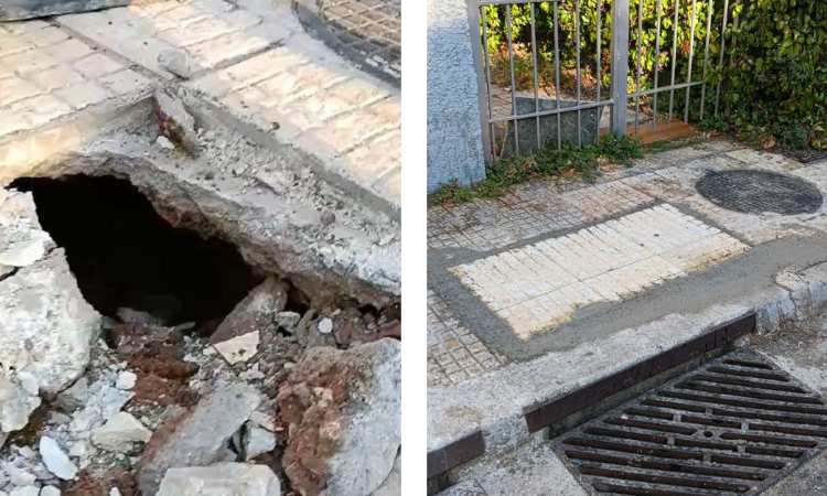 Αποκαταστάθηκε πεζοδρόμιο στην οδό Κοντογιάννη στη Λυκόβρυση